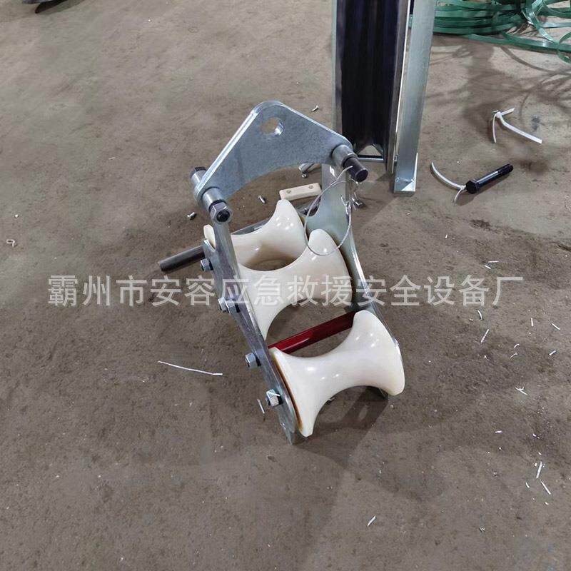 三轮重型电缆放线滑轮加厚尼龙轮钢轮井口转角转弯管口桥架滑车