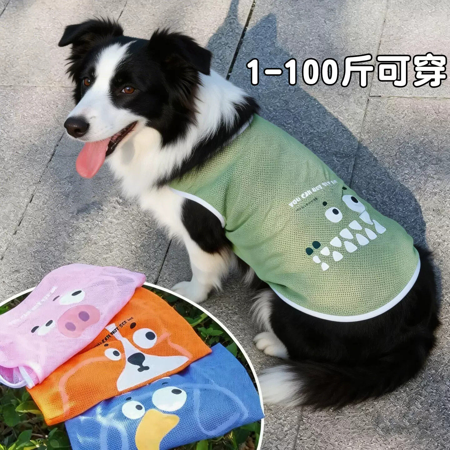 边牧专用狗狗衣服春夏天夏季薄款背心防晒幼犬大型犬金毛拉布拉多