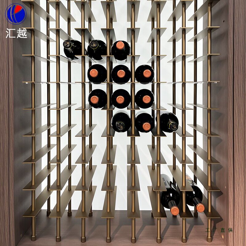 现代轻奢铝合金千层红酒架可定制