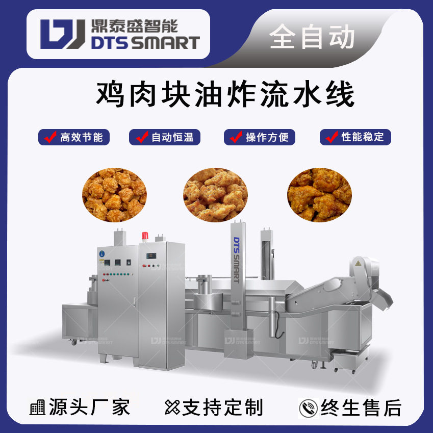 鸡肉块油炸流水线调理肉制品油炸设备自动控温油炸线全自动油炸机