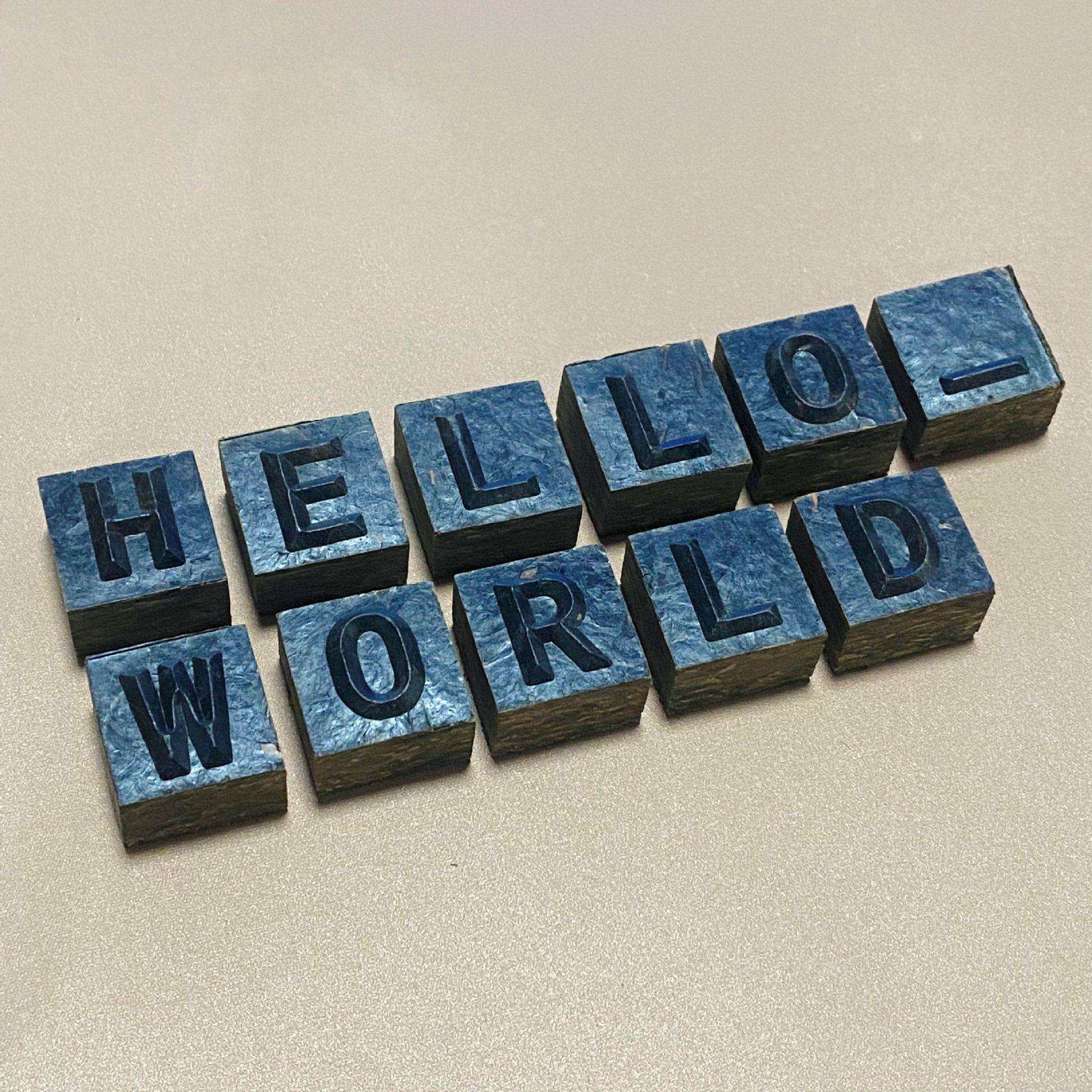 一件包邮文创活字黑茶字块盒面logo图案包锡箔纸的活字茶英文字母