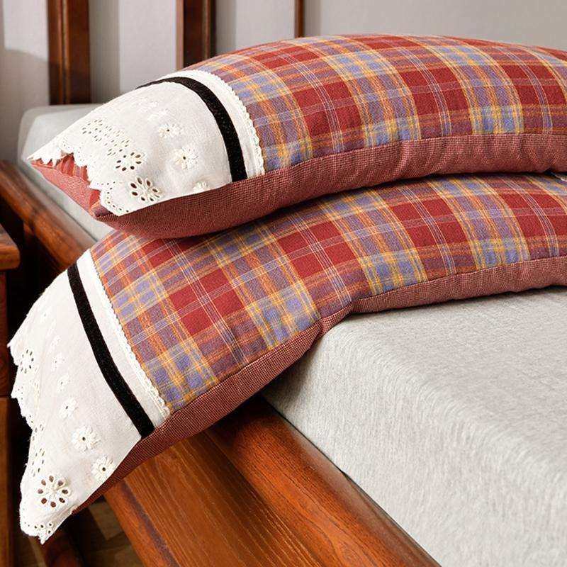 全棉双层纱护颈椎助睡眠荞麦枕芯成人专用学生宿舍枕头单人一只装