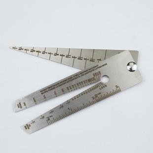 厂家筛网压力计开口度量尺量规量具不锈钢折叠尺