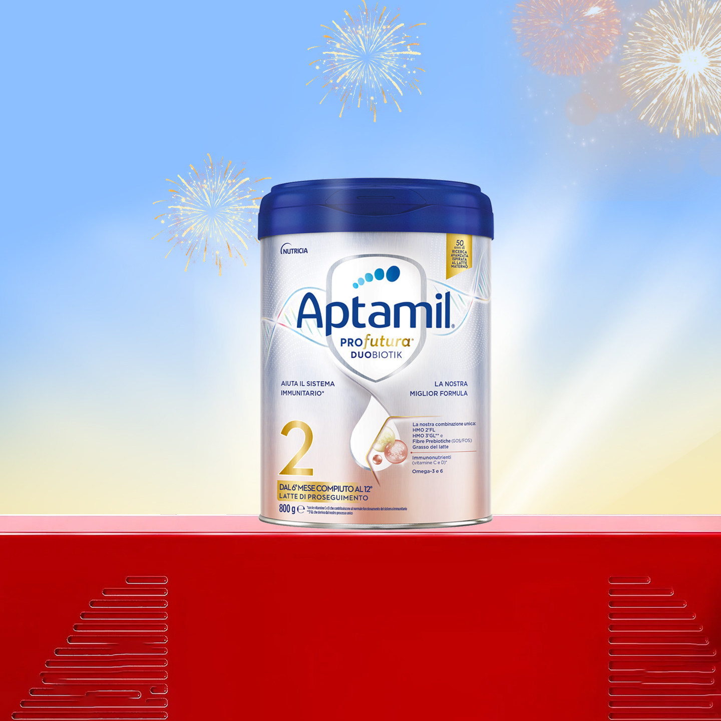 Aptamil意大利爱他美婴幼儿奶粉白金2段6-12个月800g/罐官方正品