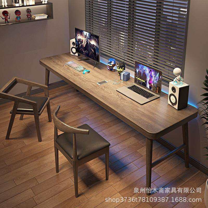 简约现代实木电脑桌办公室桌子家用工作台长条原木单人书桌写字桌,鲜花速递/花卉仿真/绿植园艺,割草机/草坪机,淘宝优惠券,粉丝福利购,淘宝优惠卷