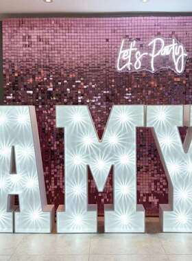 大灯泡字生锈灯泡发光字点阵灯泡字LED外露KTV酒吧个性灯泡发光字