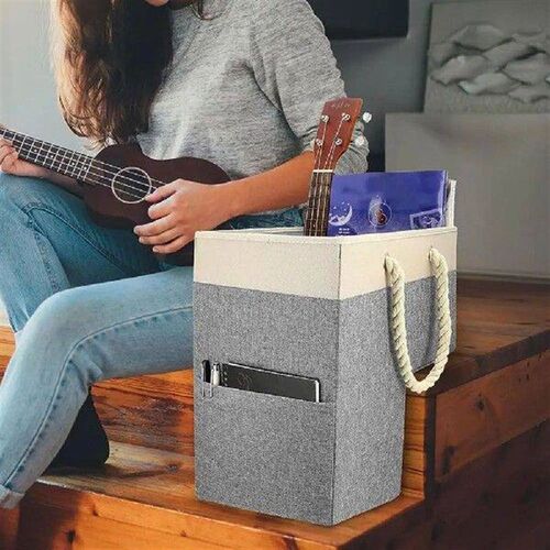 Foldable Stair Basket Cotton Rope Handle Large Capacity