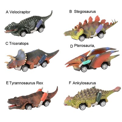 Boys Dinosaur Car Pull Back Vehicles Toys For 3-9 Year Old A