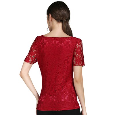 women ops Lace Shirt Blusas Femininas Blouses & Shirts New F