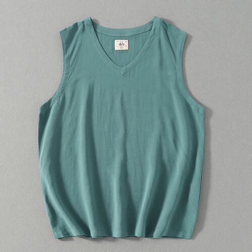Chinese Style Retro Sleeveless Waistcoat tton Mens Casual L