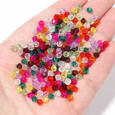 1 Box Faceted Glass Crystal Beads Set Briolette Rondelle Bea