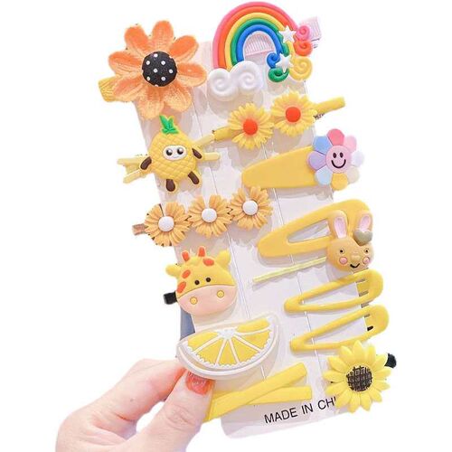 Spring and summer new ice CREA color cartoon hairpin childre