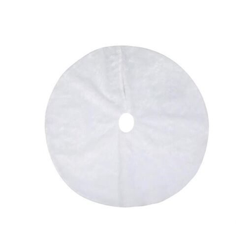 White plush Christmas tree skirt Christmas decorations Chris