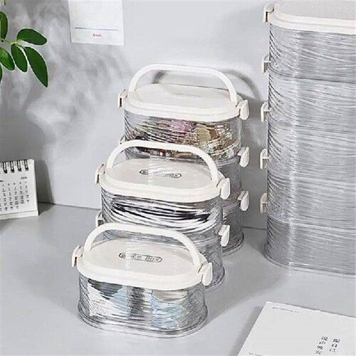 Clear Sturdy Plastic Storage Container With Ergonomic