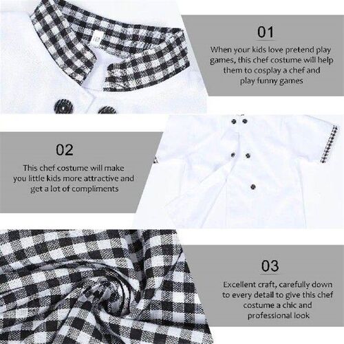 Suits for Boys Little Chef Cosplay Clothes Kid Outfit Child