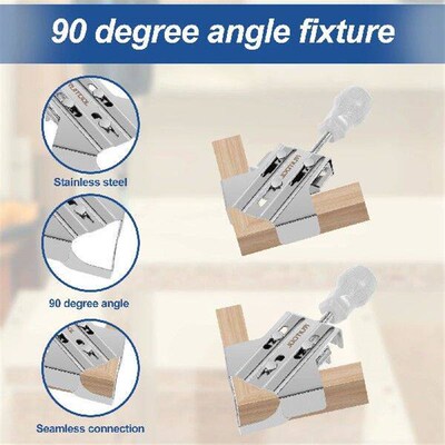 4/2Pcs Corner Clamps Adjustable 90 Degree Wood Clamps