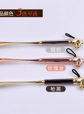 Premium Metal Lion Head Shoehorn Short Handle Shoe Helper fo