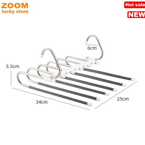 Pants Hangers Space Saving Closet Organizer Clothes Storage