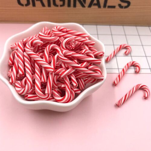 Hot Selling Cute Kawaii Christmas Candy Cane for Crafts Maki