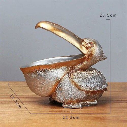 Creative Resin  Miniature Pelican Sculpture Desktop Candy