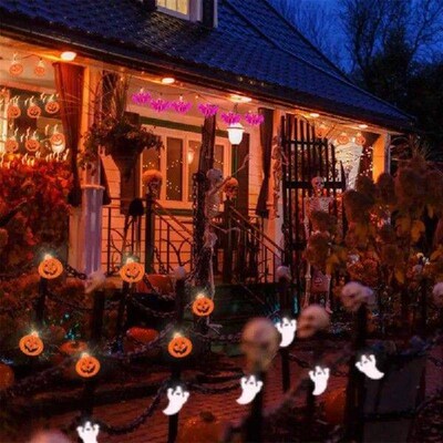 5/3/1pcs LED large purple bat string light,outdoor
