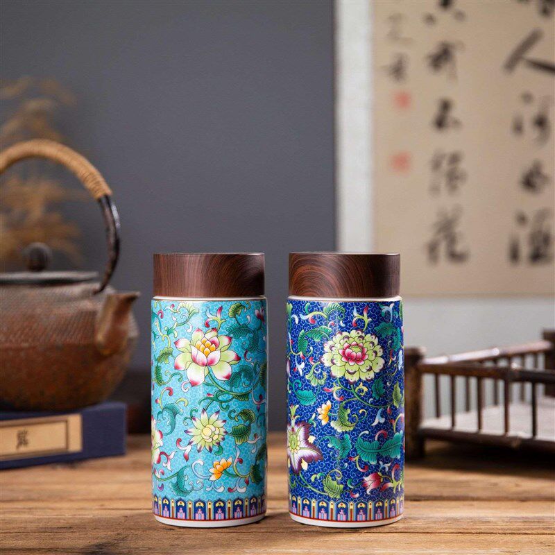 New Jingdezhen Enamel Ceramic Liner Energy  Court Wind Large