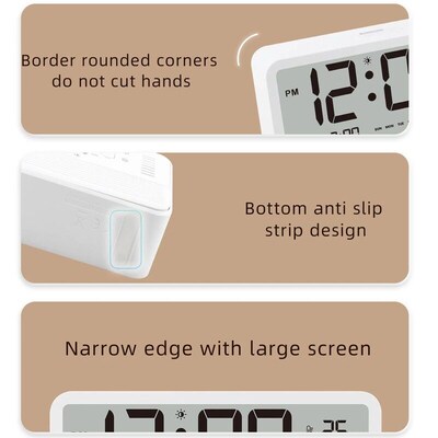8001-EN Multifunctional Digital Clock LED Brightness Adjusta