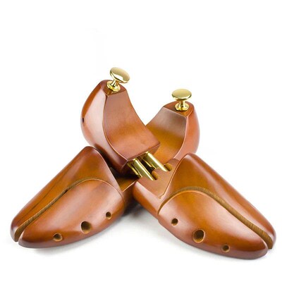Repacego 1 Pair Guger-ree Adjutable Shoe ree Solid Wood Men