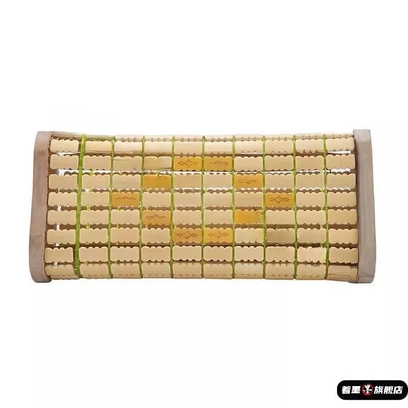 夏季麻将凉席枕头空心透气汗蒸竹块竹子硬实木竹凉席护颈椎竹枕头