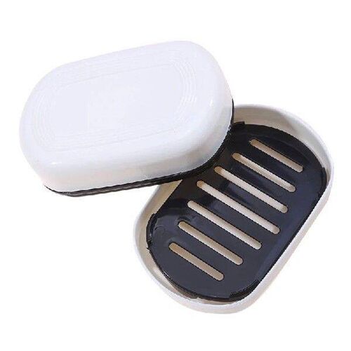 2-Layer Soap Box Container with Lid Travel Soap Holder