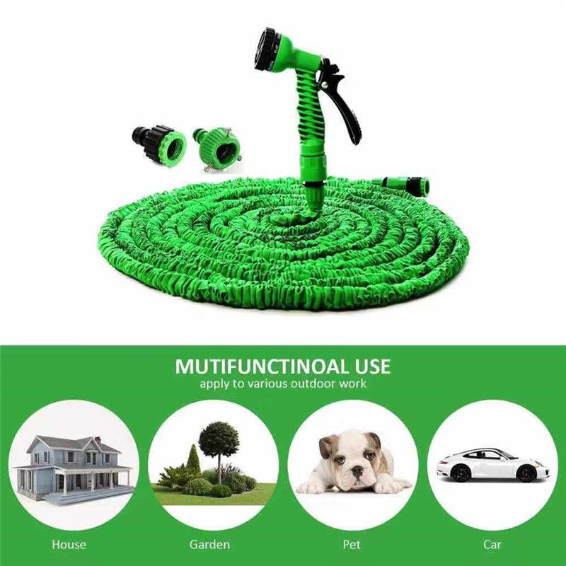 Metal telescopic hose, water gun,car wash garden water pipe - 实物图