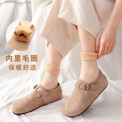 Nylon Fleece-lined Thick Snow Socks Casual Home Floor Socks