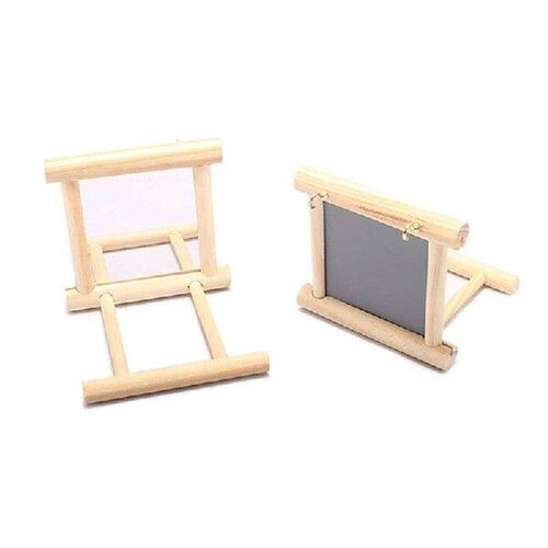 Wood Bird Mirror With Perch Stand Bird Toy Stand Bird Toy