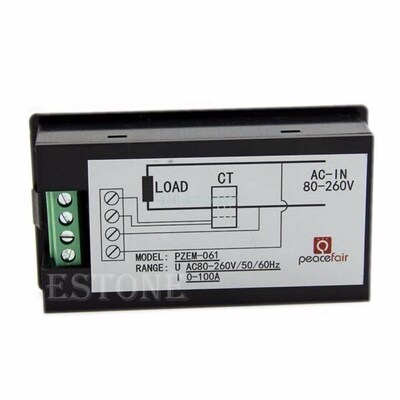 AC 80-260V LCD Digital 100A Volt Watt Power Meter Ammeter Vo
