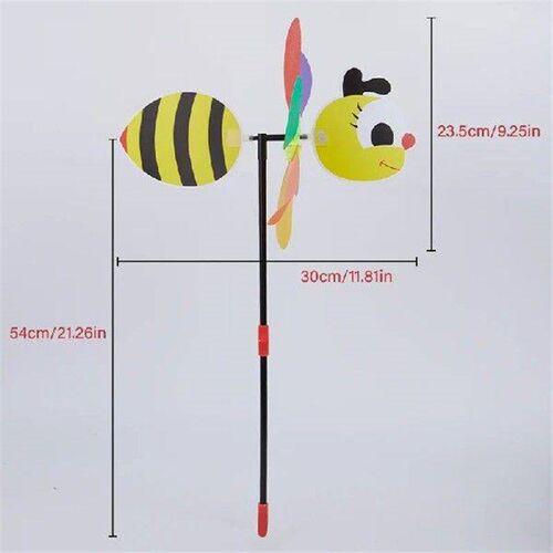 1PCS 3D Large Animal Bee Windmill Wind Spinner
