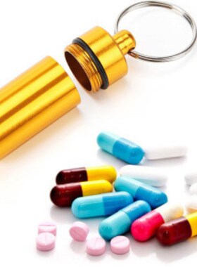 1 PCS Colorful Baby Aluminum Pill Box Medicine Case Containe