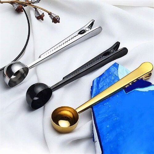 Coffee Spoon with Clip Coffee Measuring Spoon 2 in 1 Ground