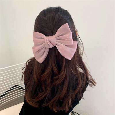 Women Butterfly  Hairclips Ins Fashion Reflect Solid Color H