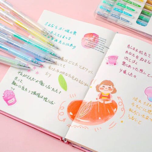 9 Colors/Set Colored ballpen Morandi Hand Account Pen Color