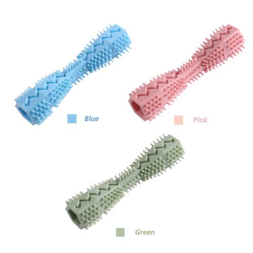 Dog Toothbrush Durable Dog Chew Toy Stick Soft Rubber Tooth