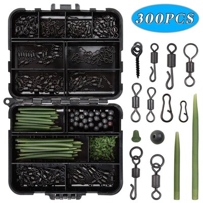 300Pcs/Box Carp Fishing Tackle Kit Including Anti Tangle Sle