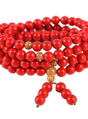 Red Sand Cinnabar Brlet 108 Beads Brlet Birth Year Red Brlet