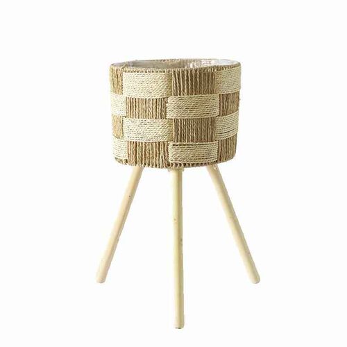 Nordic Hand-made Rattan Double-layer Small Coffee Table Side
