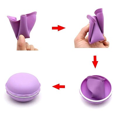 Reusable Silicone Funnel Set 1PC Pink/Purple Silicone Stand