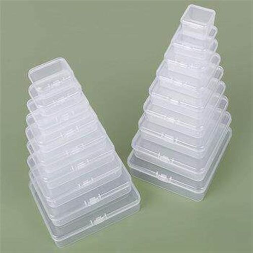 New PP Plastic Square Box, Semi-Transparent Packaging Box, S