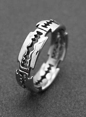 Charm Stainless Steel Hip Hop Bladed Ring Fashion Punk Rock