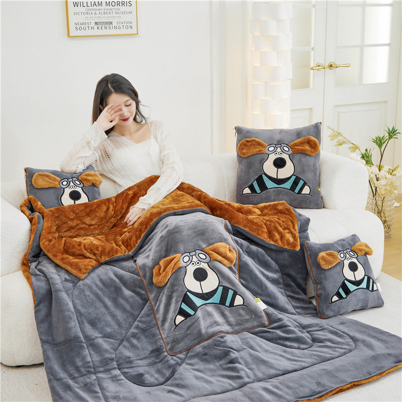 加厚两用抱枕被保暖卡通汽车上靠垫长毛绒办公室可折叠毛毯,居家布艺,抱枕被,淘宝优惠券,粉丝福利购,淘宝优惠卷