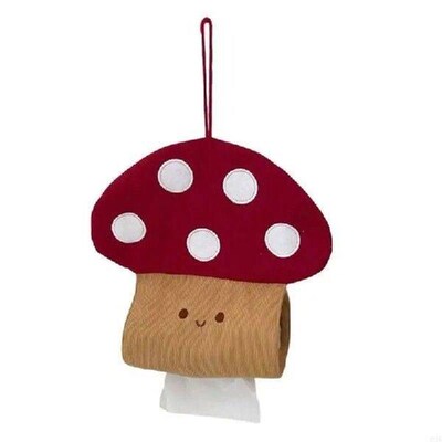 4X7B Hangable Mushroom Tissue Box Holder Accessory for
