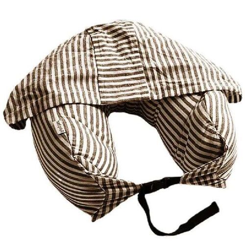 U-Shaped Travel Pillow With Hood U-Shaped Airplane Neck