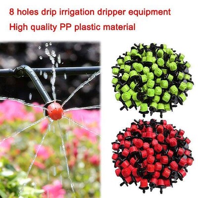 500Pcs 1/4 Inch Adjustable Drip Irrigation Emitters Drip